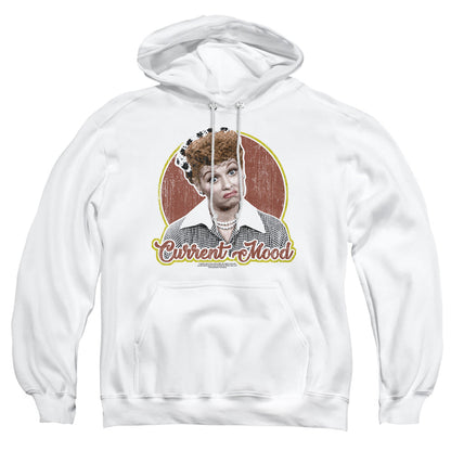 I Love Lucy Current Mood Mens Hoodie White