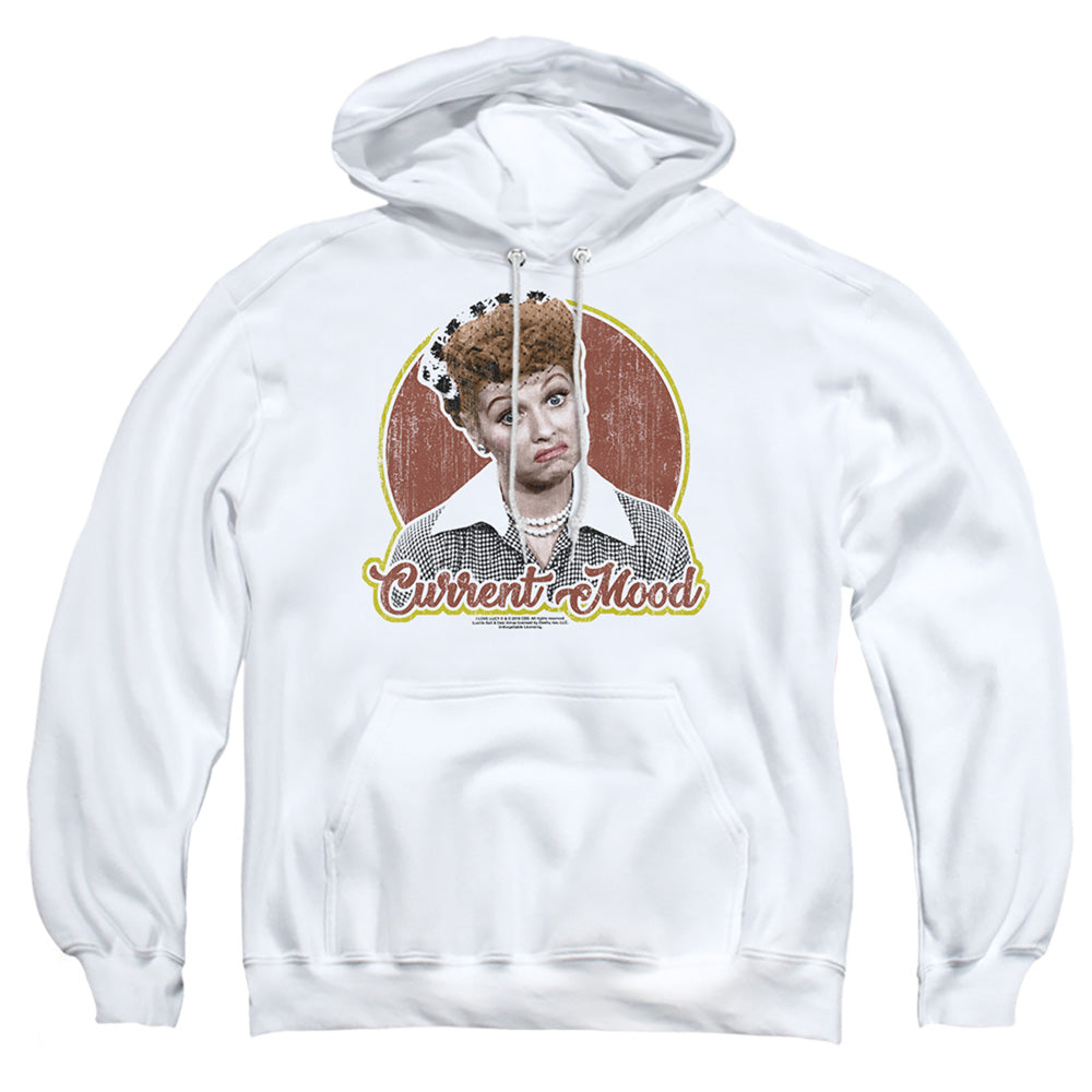 I Love Lucy Current Mood Mens Hoodie White