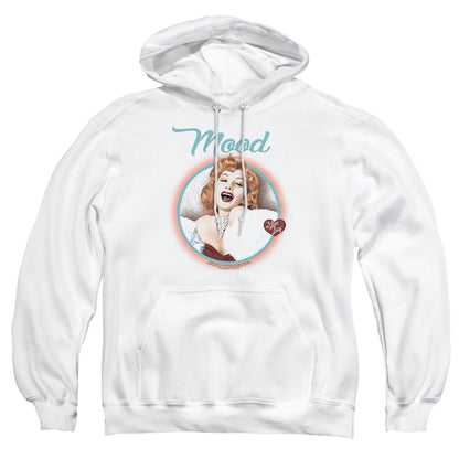 I Love Lucy Mood Mens Hoodie White
