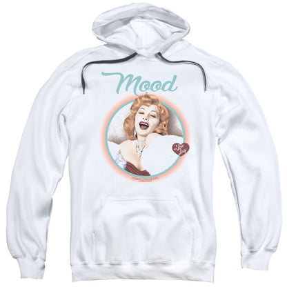 I Love Lucy Mood Mens Hoodie White