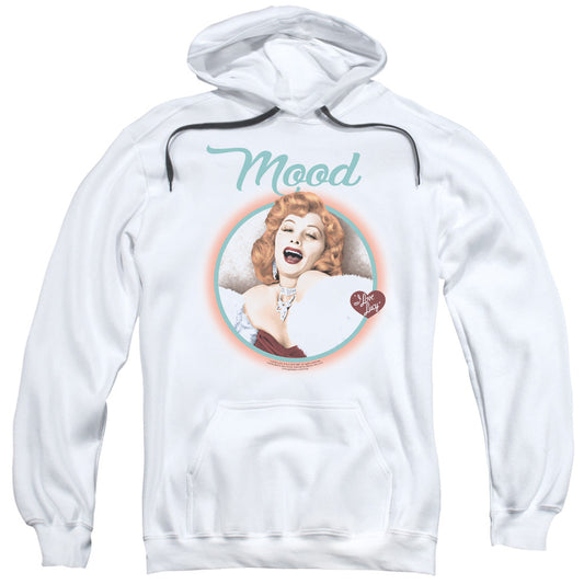 I Love Lucy Mood Mens Hoodie White