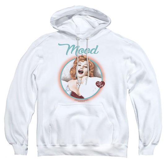 I Love Lucy Mood Mens Hoodie White