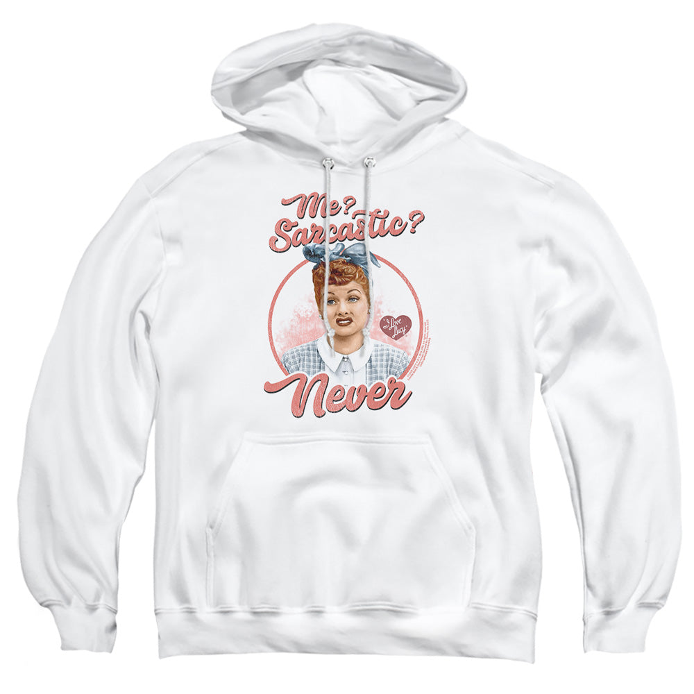 I Love Lucy Sarcastic Mens Hoodie White