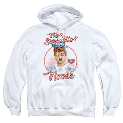 I Love Lucy Sarcastic Mens Hoodie White