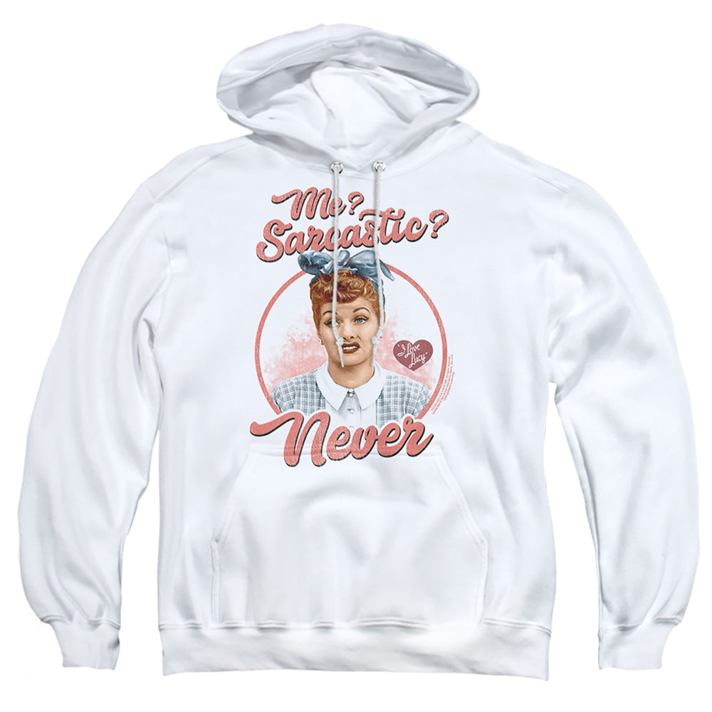 I Love Lucy Sarcastic Mens Hoodie White