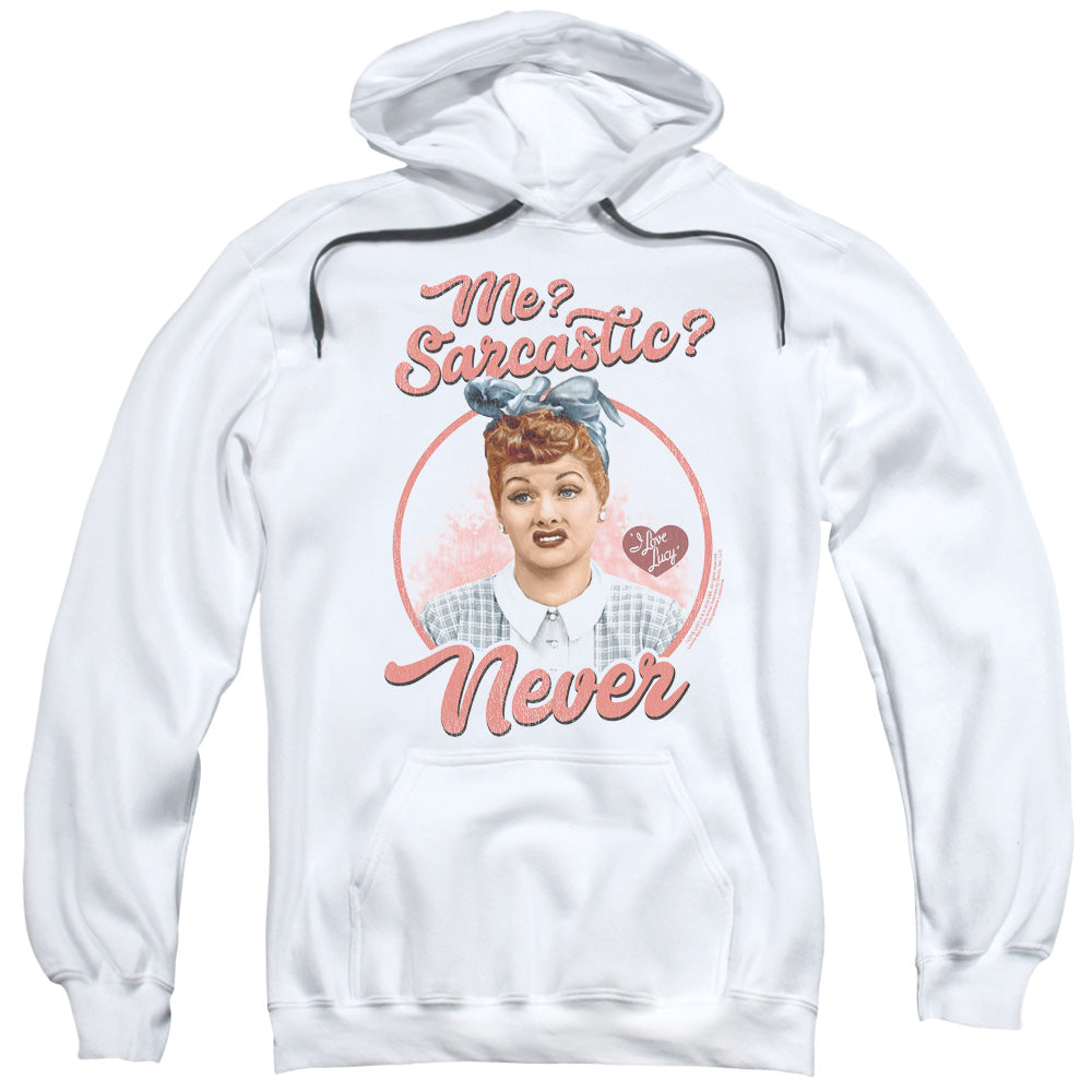 I Love Lucy Sarcastic Mens Hoodie White