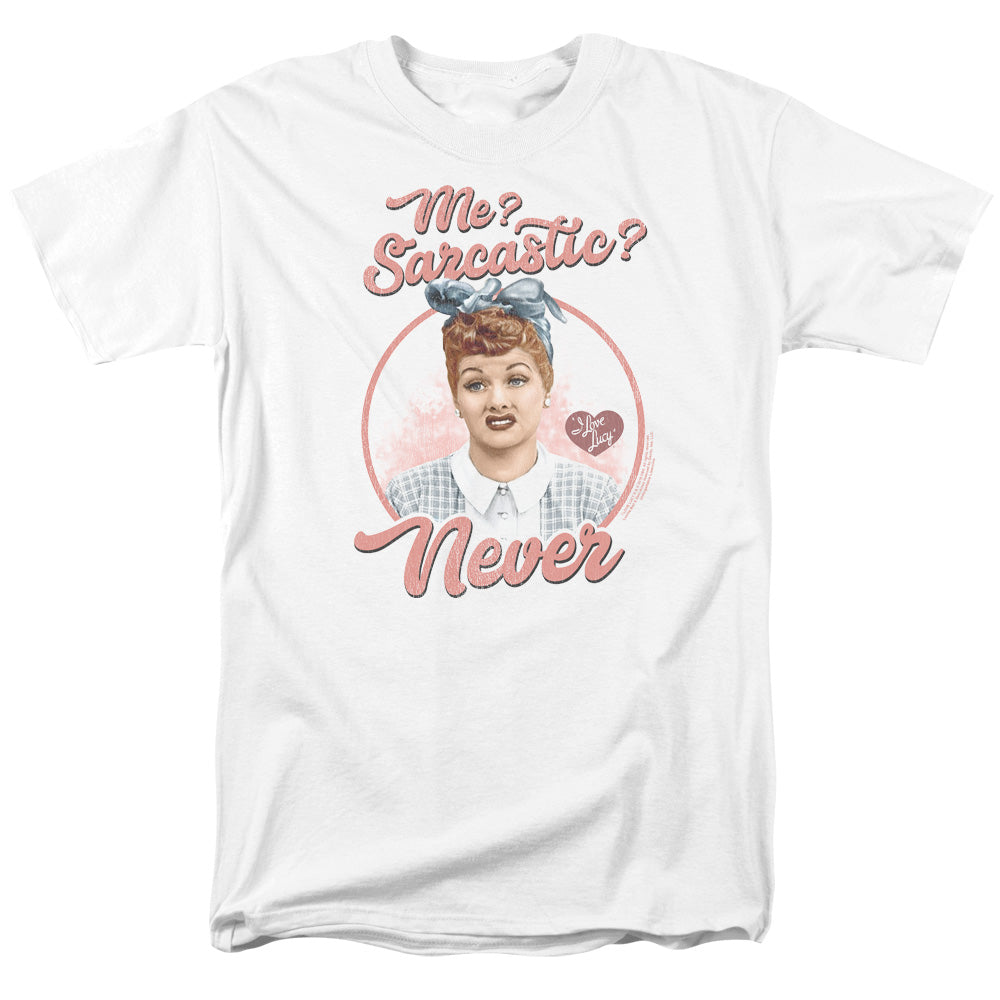 I Love Lucy Sarcastic Mens T Shirt White