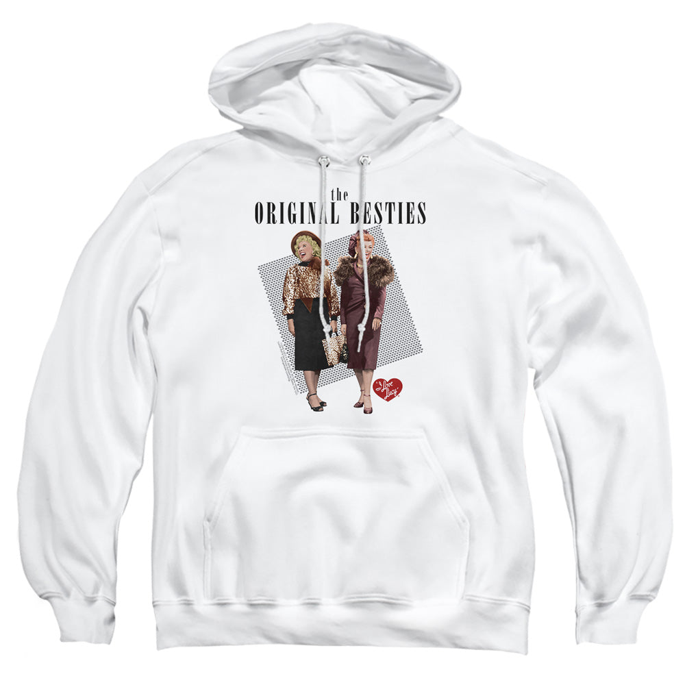 I Love Lucy Original Bestie Mens Hoodie White