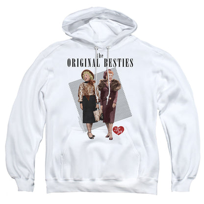 I Love Lucy Original Bestie Mens Hoodie White
