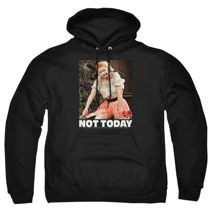 I Love Lucy Not Today Mens Hoodie Black