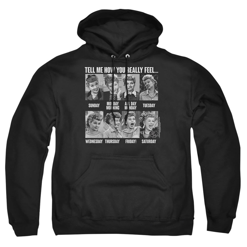 I Love Lucy 8 Days A Week Mens Hoodie Black