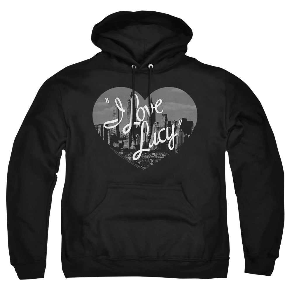 I Love Lucy Nostalgic City Mens Hoodie Black