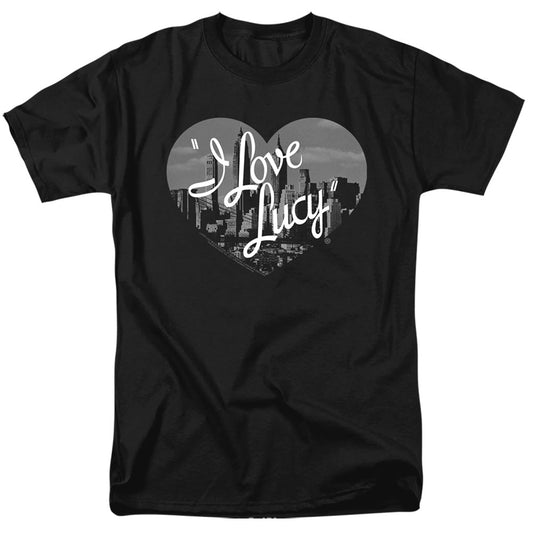 I Love Lucy Nostaic City Mens T Shirt Black