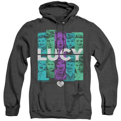 I Love Lucy Shades Of Lucy Heather Mens Hoodie Black