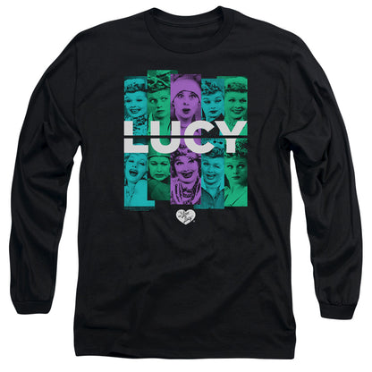 I Love Lucy Shades Of Lucy Mens Long Sleeve Shirt Black Officially Licensed