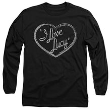 Load image into Gallery viewer, I Love Lucy Glitter Logo Mens Long Sleeve Shirt Black Officially Licensed
