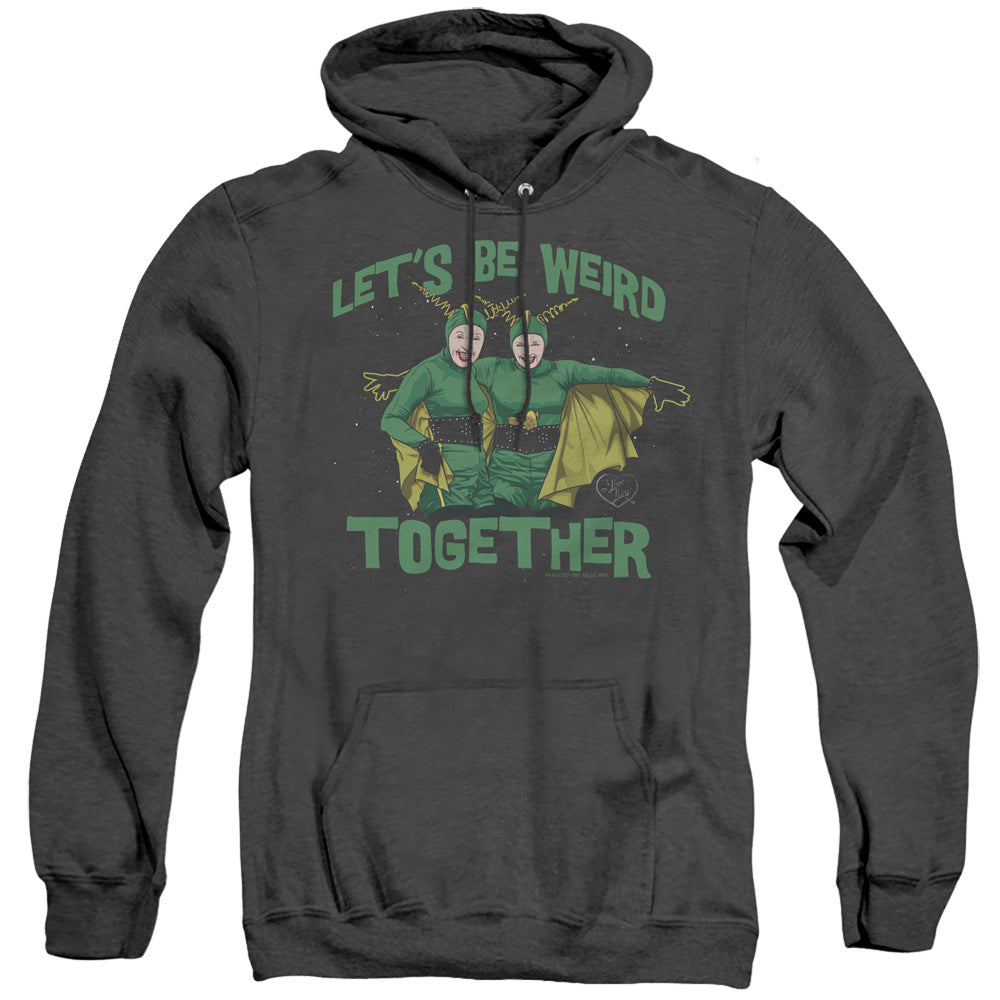 I Love Lucy Weird Together Heather Mens Hoodie Black