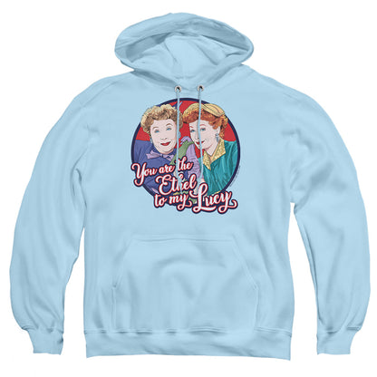 I Love Lucy Ethel To My Lucy Mens Hoodie Light Blue