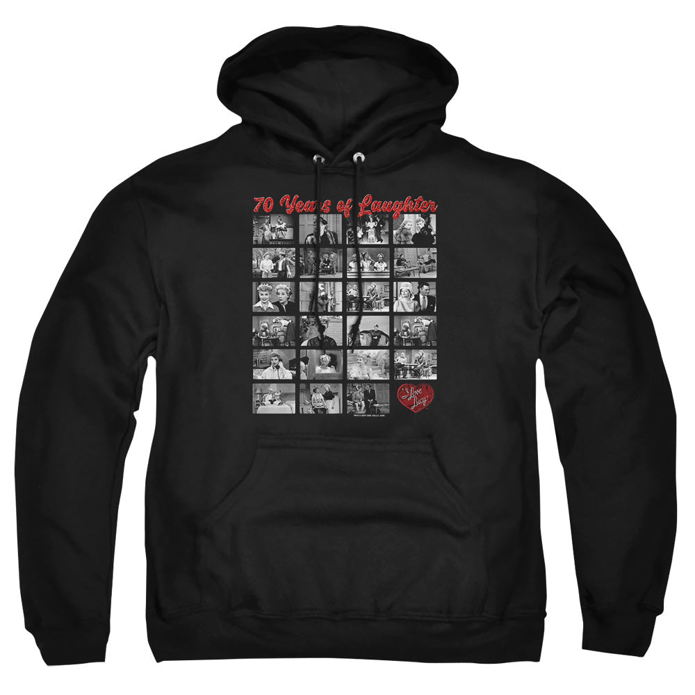 I Love Lucy Film Strip Mens Hoodie Black