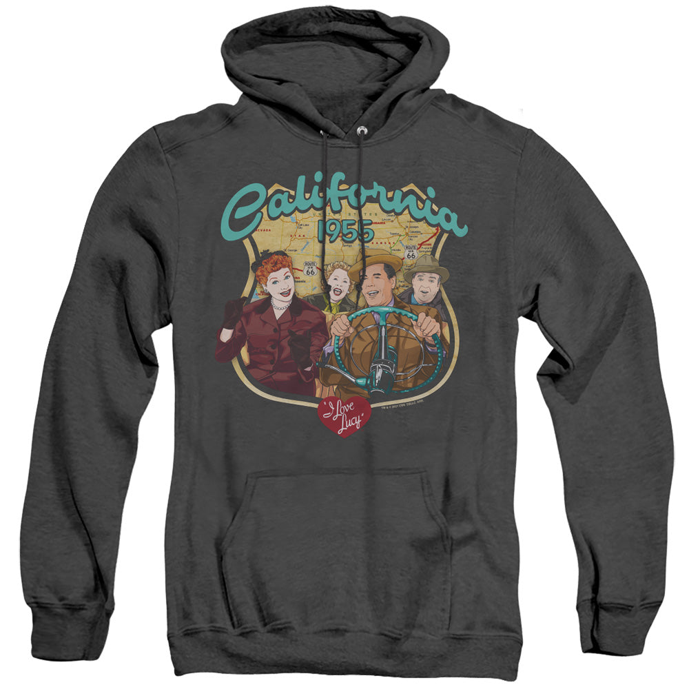 I Love Lucy Road Trip Heather Mens Hoodie Black