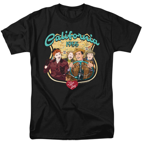 I Love Lucy Road Trip Mens T Shirt Black