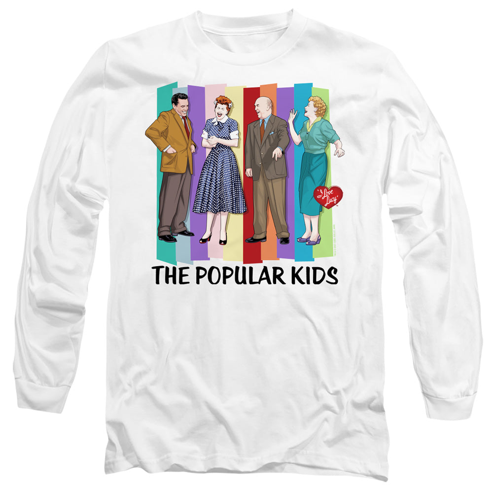 I Love Lucy The Popular Kids Mens Long Sleeve Shirt White Officially Licensed
