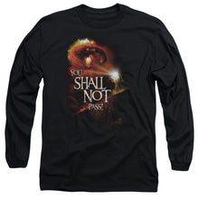 Load image into Gallery viewer, Lor You Shall Not Pass Mens Long Sleeve Shirt Black Officially Licensed
