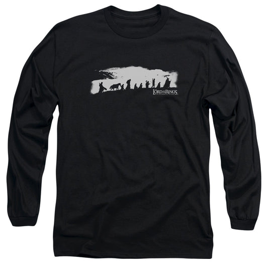 Lord Of The Rings The Fellowship Mens Long Sleeve Shirt Black Officially Licensed