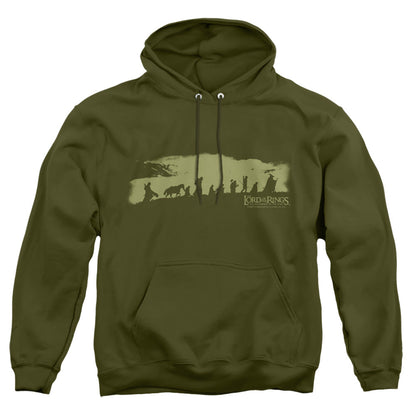 Lord Of The Rings The Fellowship Mens Hoodie Military Green