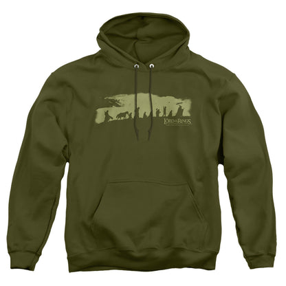 Lord Of The Rings The Fellowship Mens Hoodie Military Green