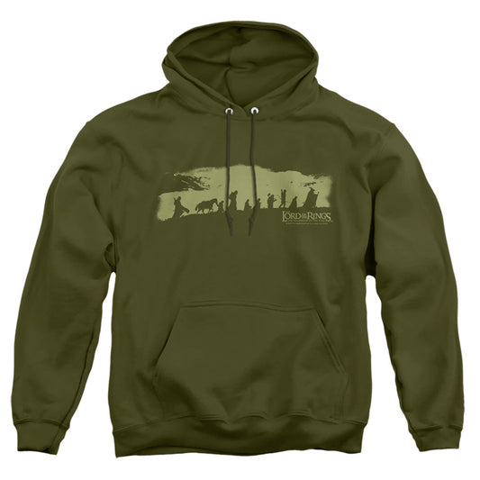 Lord Of The Rings The Fellowship Mens Hoodie Military Green