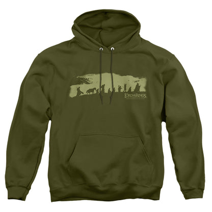 Lord Of The Rings The Fellowship Mens Hoodie Military Green