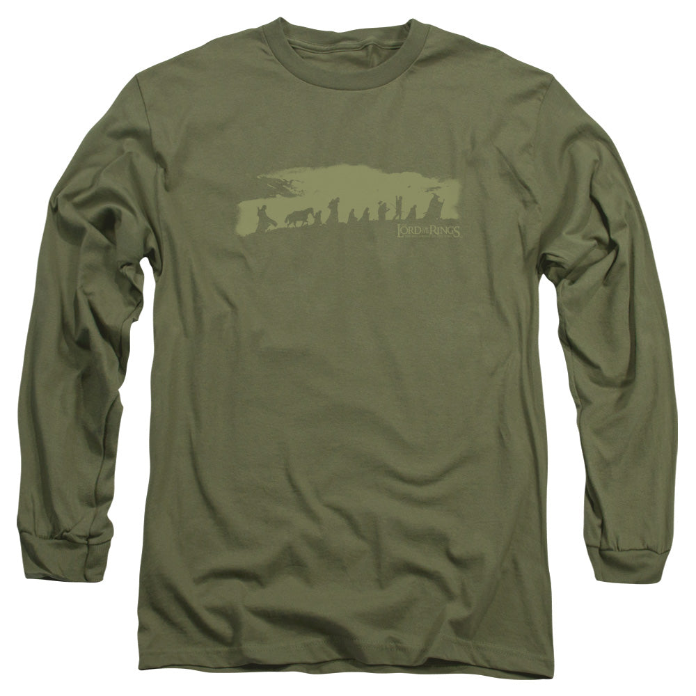 Lor The Fellowship Mens Long Sleeve Shirt Military Green Officially Licensed