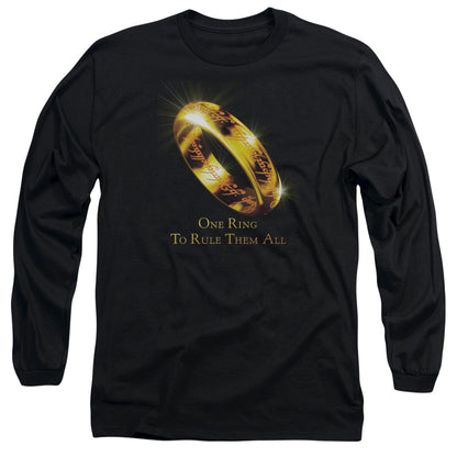 Lord of the Rings One Ring Mens Long Sleeve Shirt Black
