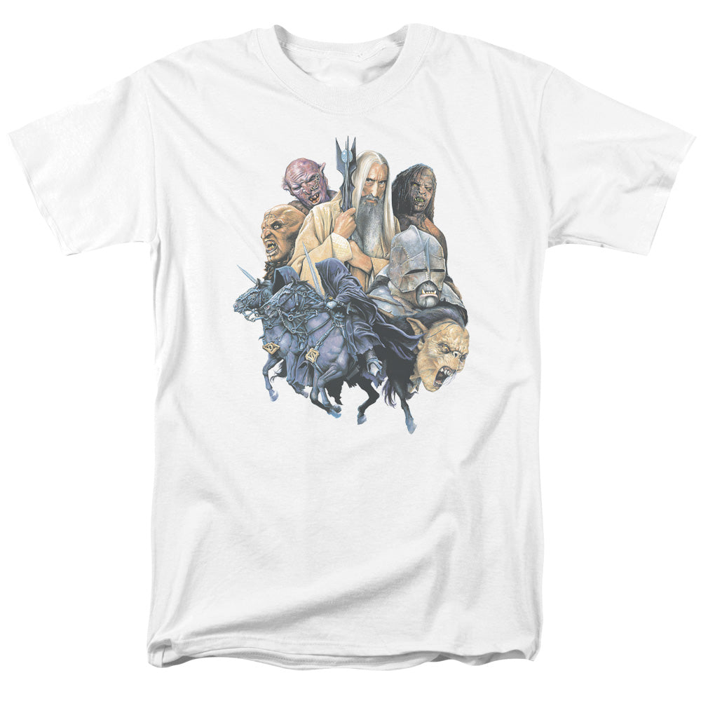 Lord Of The Rings Collage Of Evil Mens T Shirt White