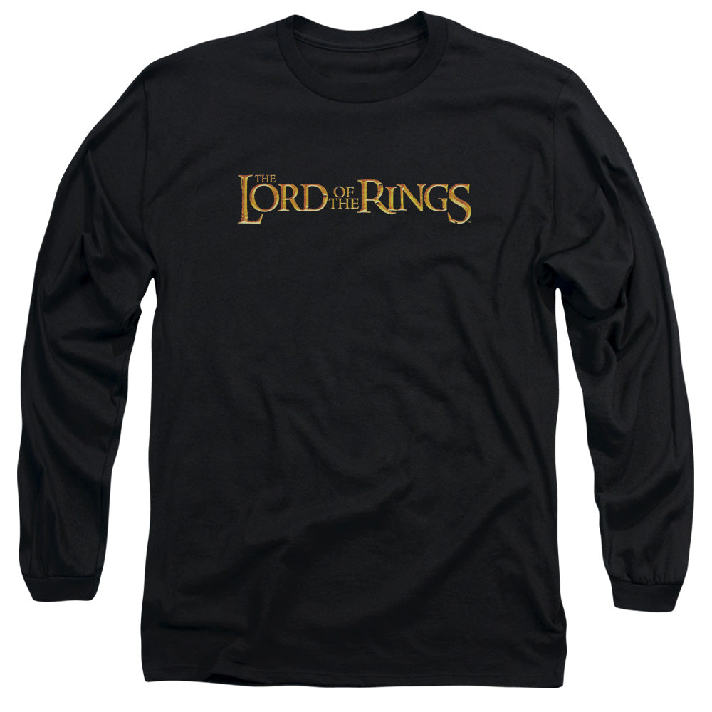 Lor Lotr Logo Mens Long Sleeve Shirt Black Officially Licensed
