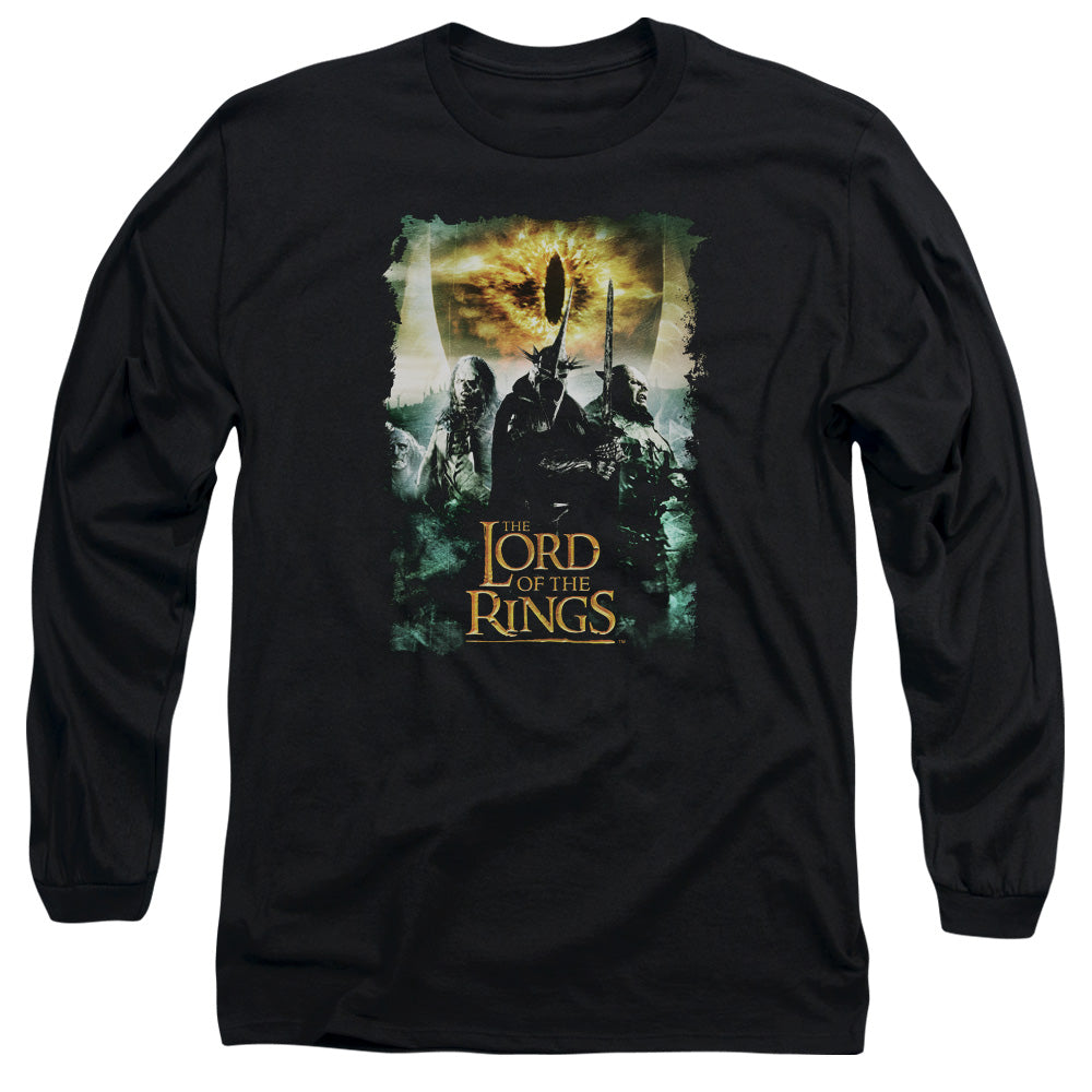 Lord Of The Rings Villain Group Mens Long Sleeve Shirt Black Officially Licensed