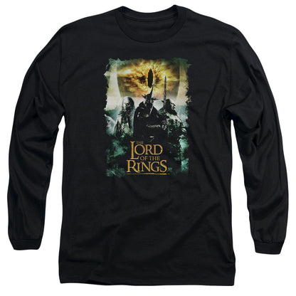 Lord Of The Rings Villain Group Mens Long Sleeve Shirt Black Officially Licensed