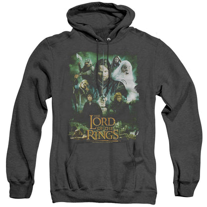 Lord Of The Rings Hero Group Heather Mens Hoodie Black
