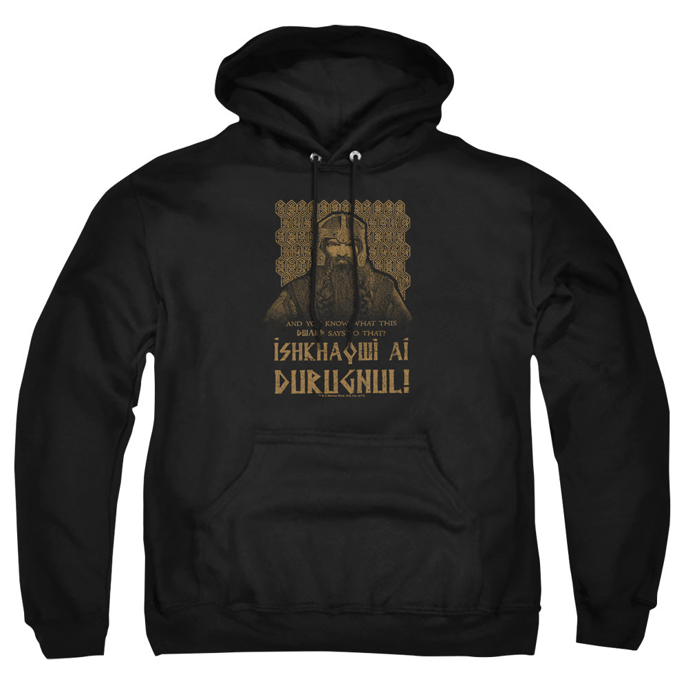 Lord Of The Ringsd Of The Rings Ishkhaqwi Durugnul Mens Hoodie Black