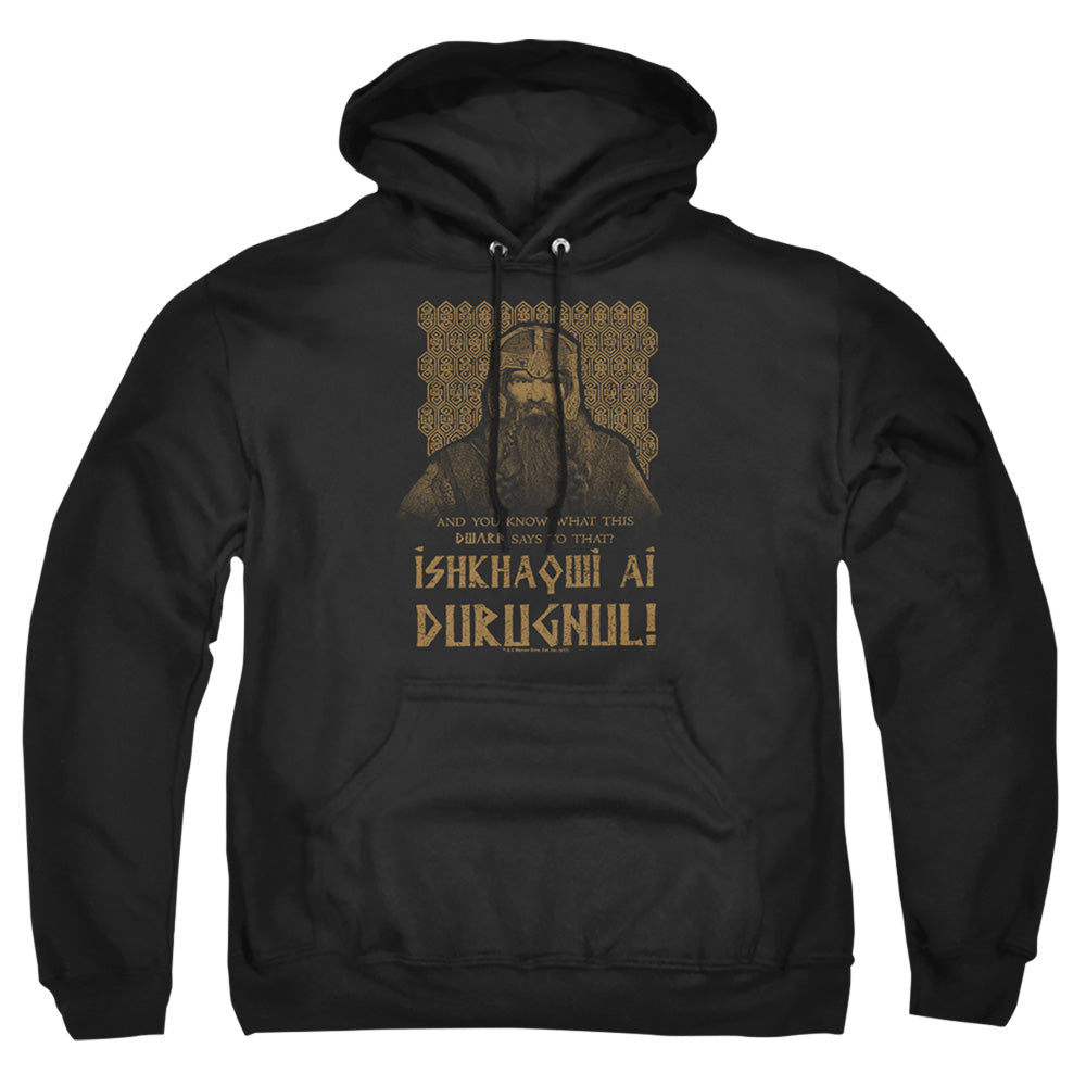 Lord Of The Ringsd Of The Rings Ishkhaqwi Durugnul Mens Hoodie Black