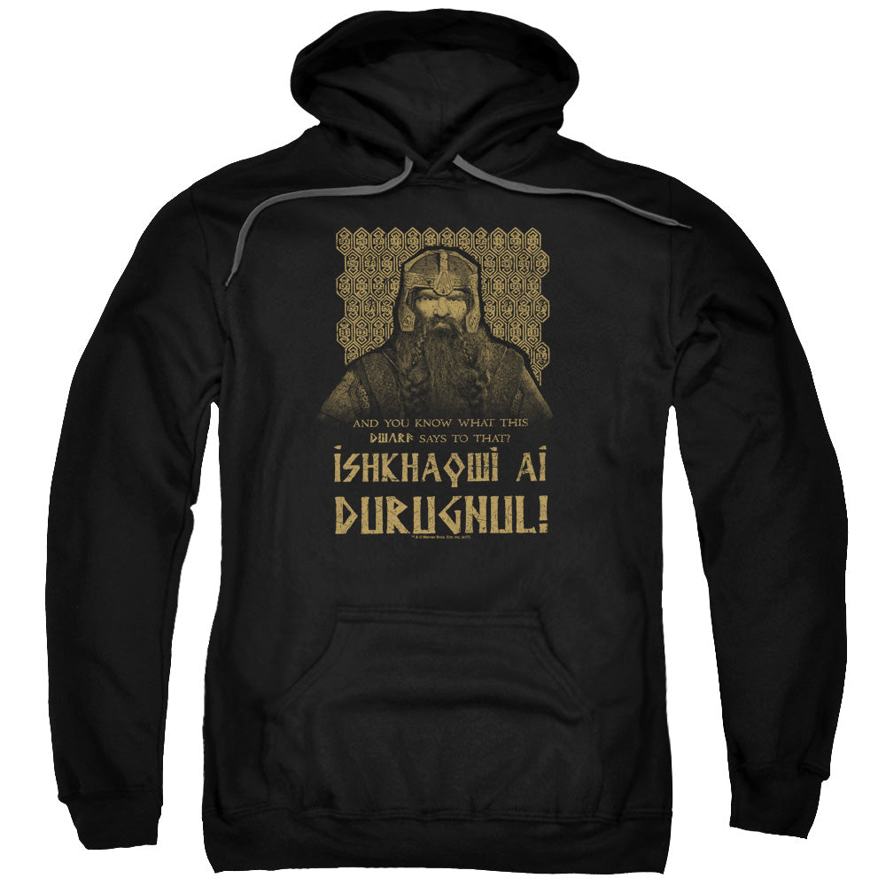 Lord Of The Rings Ishkhaqwi Durugnul Mens Hoodie Black