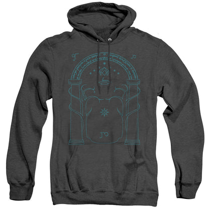 Lord Of The Rings Doors Of Durin Heather Mens Hoodie Black