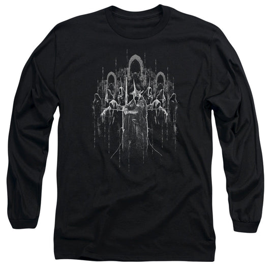 Lord Of The Rings The Nine Mens Long Sleeve Shirt Black Officially Licensed