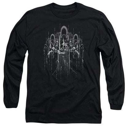 Lord Of The Rings The Nine Mens Long Sleeve Shirt Black Officially Licensed