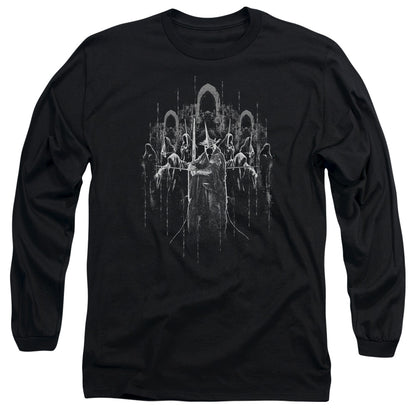 Lord Of The Rings The Nine Mens Long Sleeve Shirt Black Officially Licensed