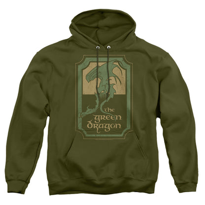 Lord Of The Ringsd Of The Rings Green Dragon Tavern Mens Hoodie Military Green