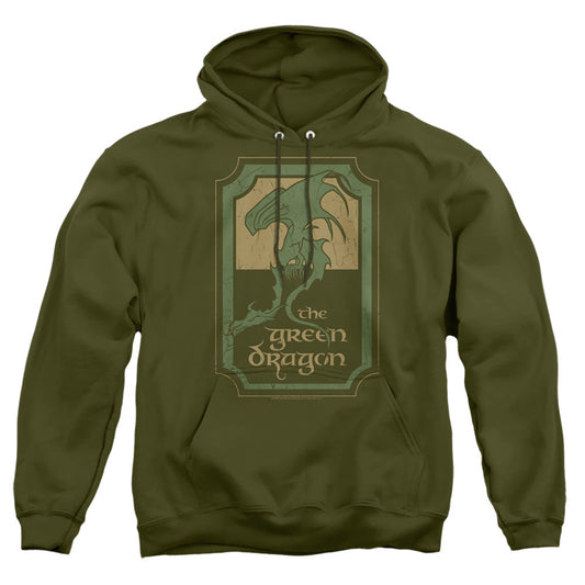 Lord Of The Ringsd Of The Rings Green Dragon Tavern Mens Hoodie Military Green