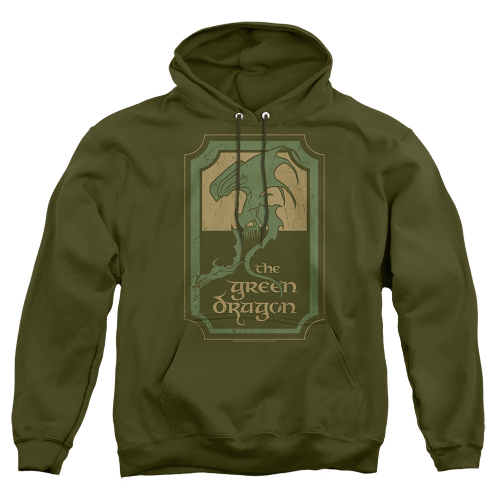 Lord Of The Ringsd Of The Rings Green Dragon Tavern Mens Hoodie Military Green