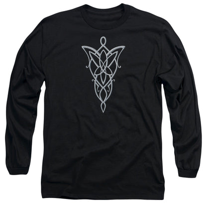 Lord Of The Rings Arwen Necklace Mens Long Sleeve Shirt Black Officially Licensed